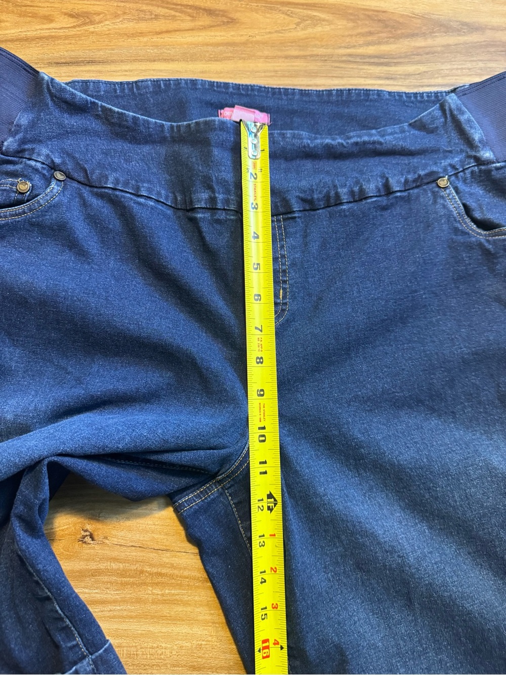 Woman Within Indigo Pull-On Denim Bermuda Shorts - Picture 5 of 10